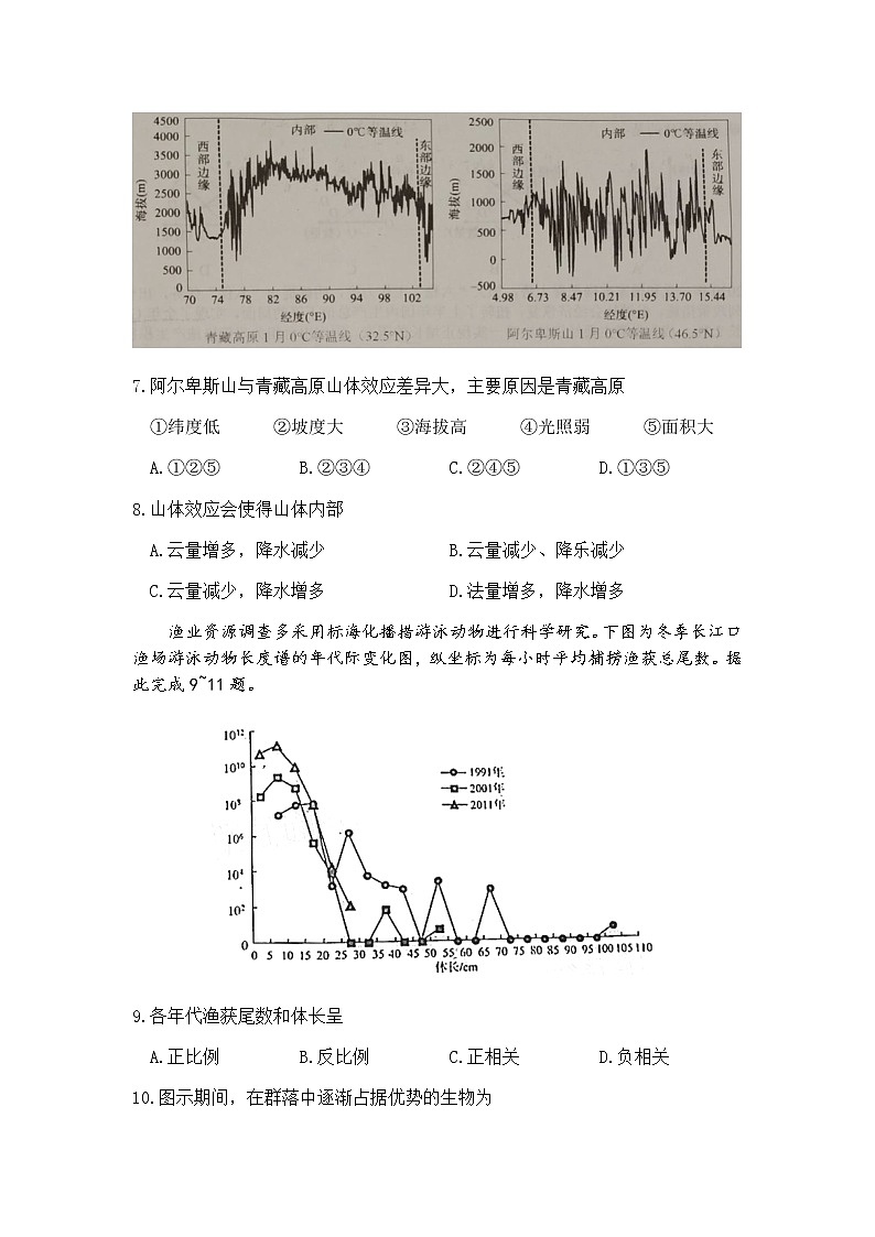 2021马鞍山高三下学期第二次教学质量监测（二模）文科综合试题含答案03