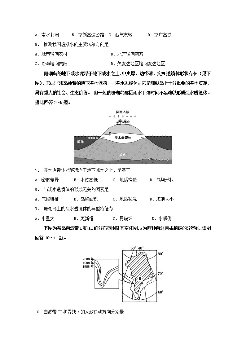 2020四川省仁寿一中南校区高三仿真模拟（二）文科综合试题含答案第2页