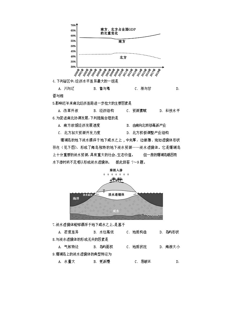 遂宁三诊高三文综第2页