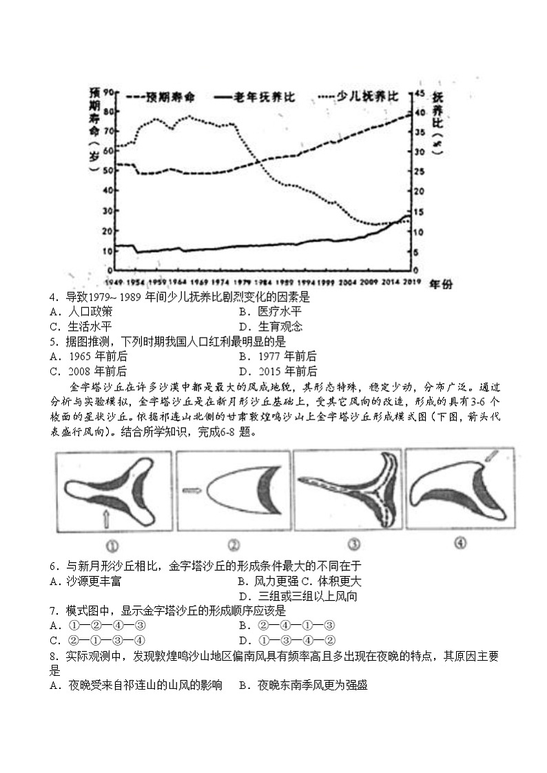 2020邵阳重点学校高三综合模拟考试文科综合试题含答案第2页