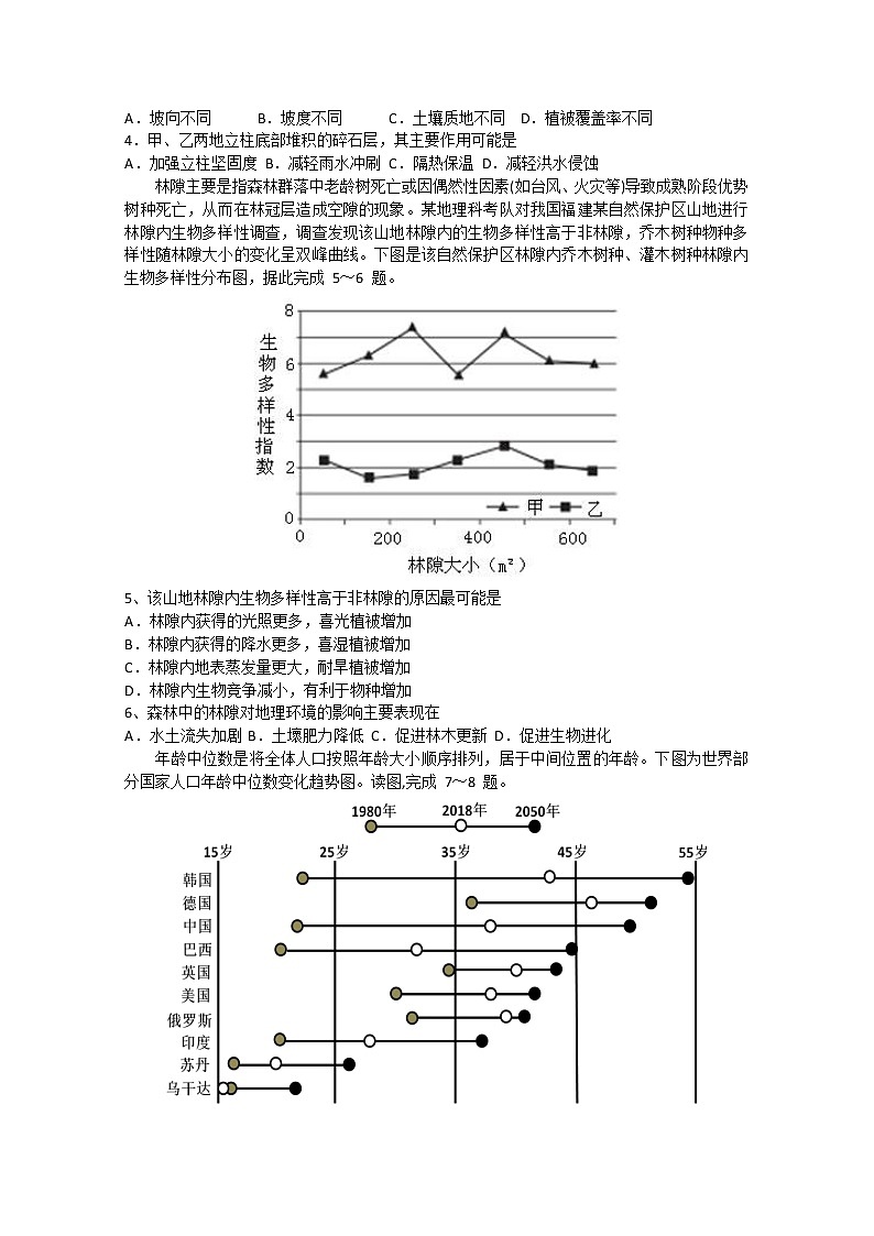 2020湖南省长望浏宁四县（区、市）高三4月联考文科综合试题含答案第2页