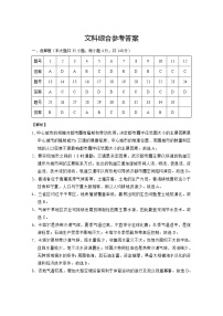 2023云南省师大附中高三下学期高考适应性月考卷（七）文综试题扫描版含答案