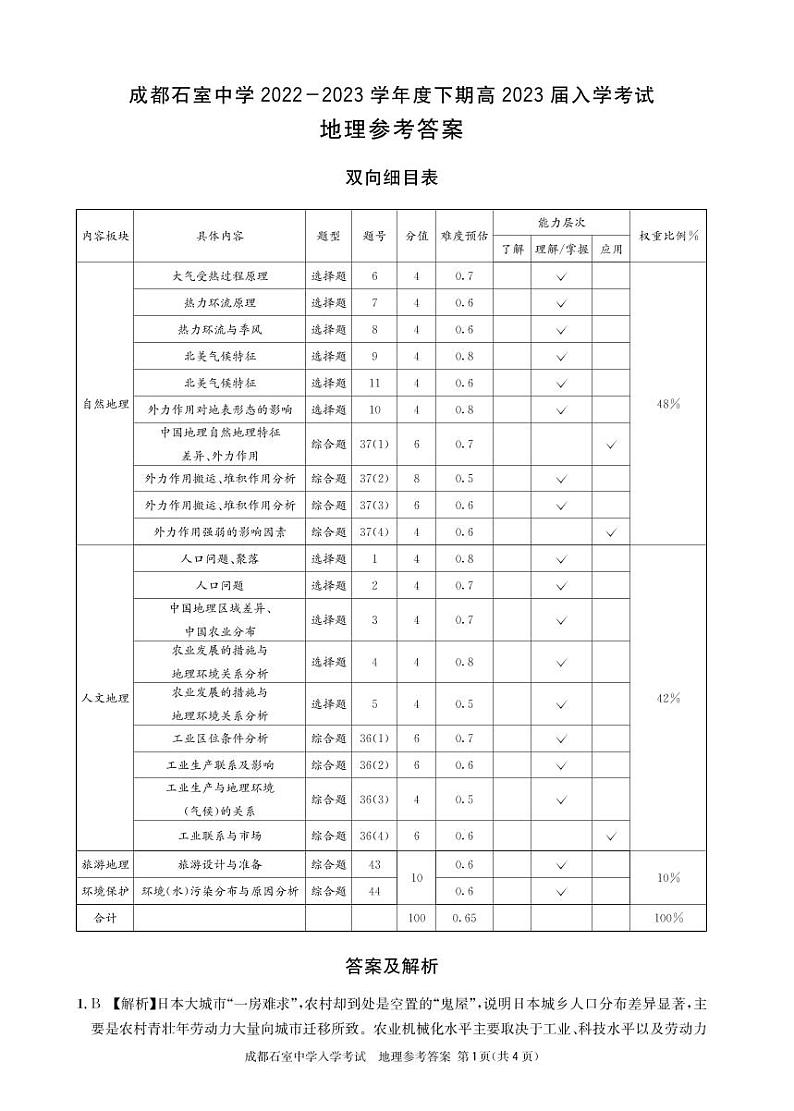 地理参考答案第1页