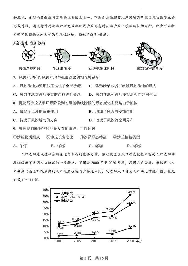 2023太原大学附中校高三下学期3月诊断考试文综试题PDF含答案03