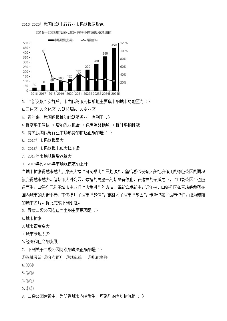 2023届黑龙江省大庆铁人中学高三第二次模拟考试文科综合试卷（含答案）02