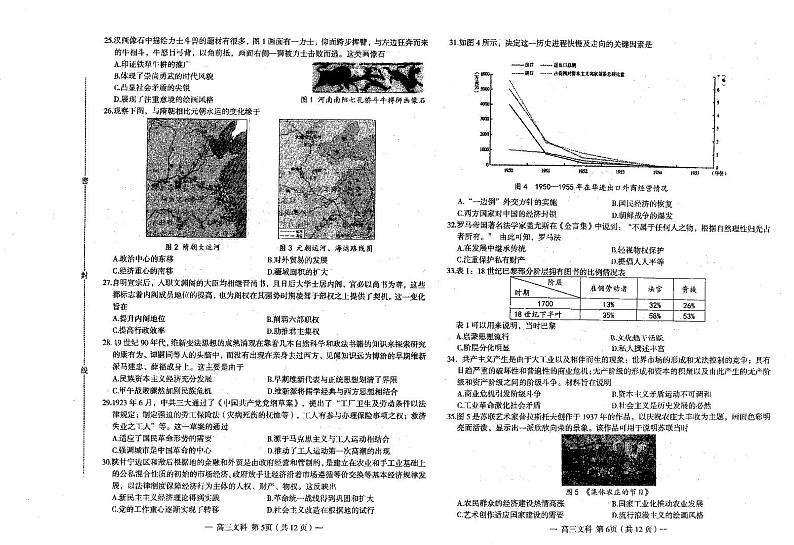 2023南昌高三下学期第二次模拟测试文科综合PDF版含答案03