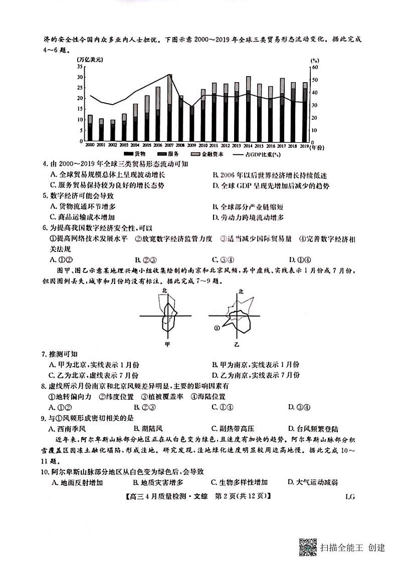 2023赣州高三4月联考文科综合试卷PDF版含答案02