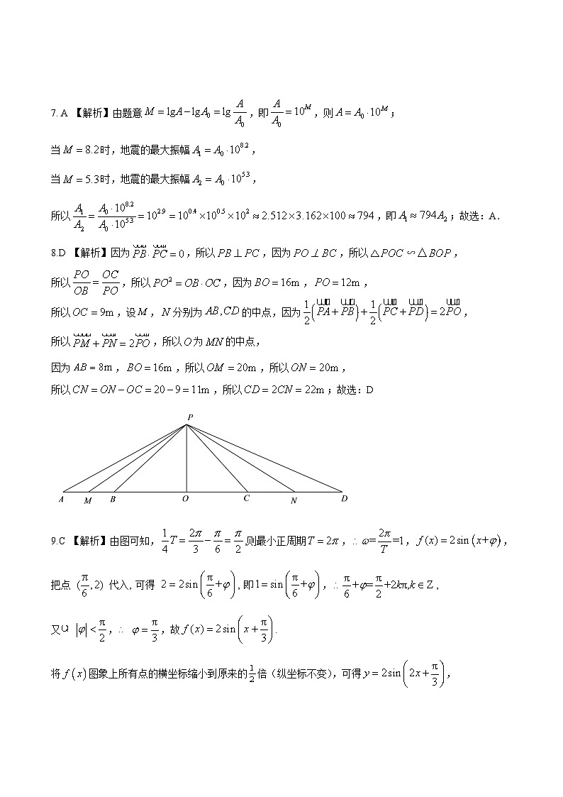 2023年高考押题预测卷02【全国甲卷文科】（参考答案）A4第2页