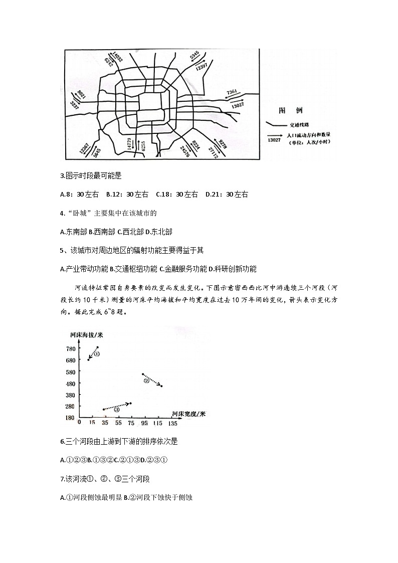 2023届山西省临汾市高三下学期高考考前适应性训练考试（二）文综试题word版02