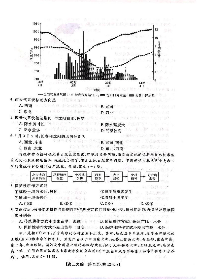 广西省2023年5月高三模拟测试文科综合试卷+答案02