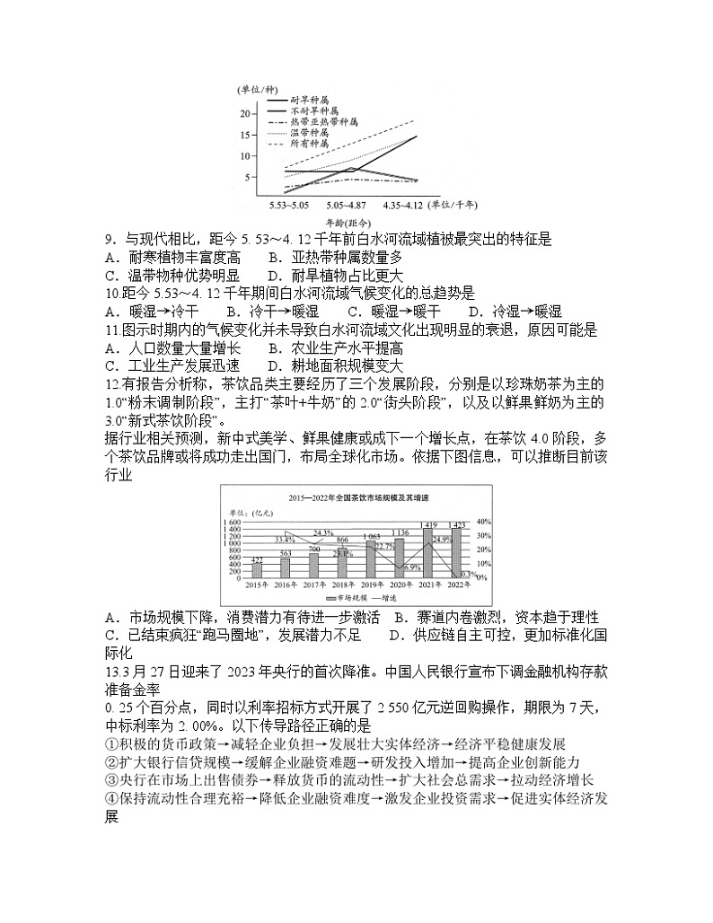 2023年高考压轴卷——文综（全国甲卷） Word版含解析03