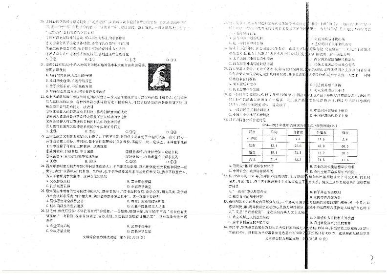2017届湖北省华大新高考联盟高三2月教学质量测评文科综合试题 PDF版第3页