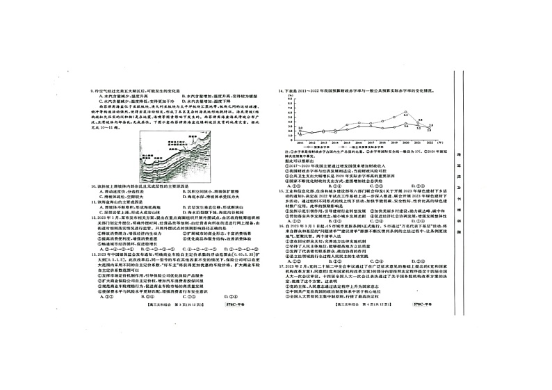 贵州省部分高中2023届高三下学期模拟考试+文综+图片版含解析02