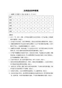 云南师范大学附属中学2023届高三第九次高考适应性月考（云南版）文综