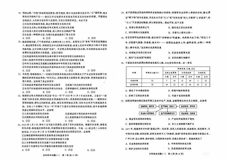 河北省衡水2022-2023高三下学期第二次模拟演练文综试题含解析第3页