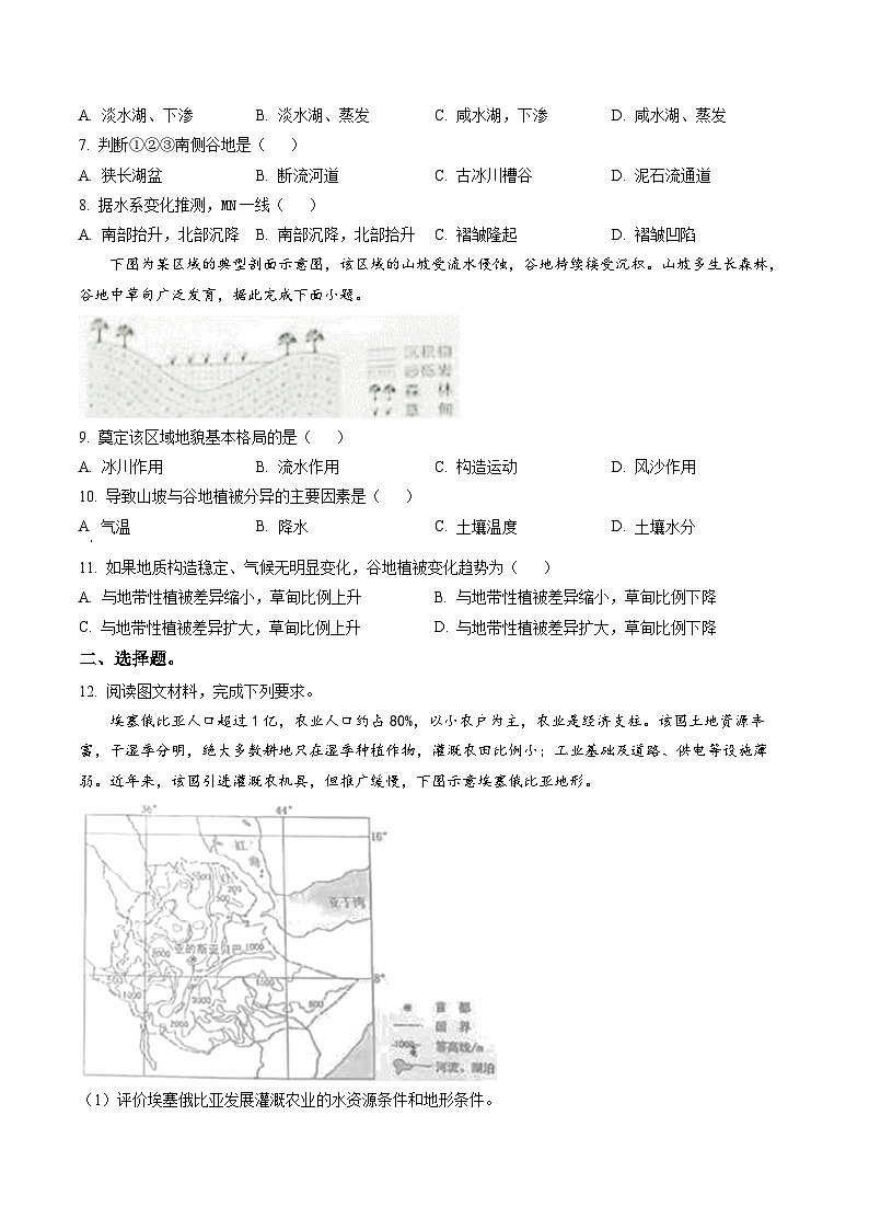 2023年高考全国甲卷文科综合真题试卷+答案第2页