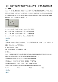 四川省宜宾市第四中学2024届高三上学期一诊模拟考试文综试题（Word版附解析）