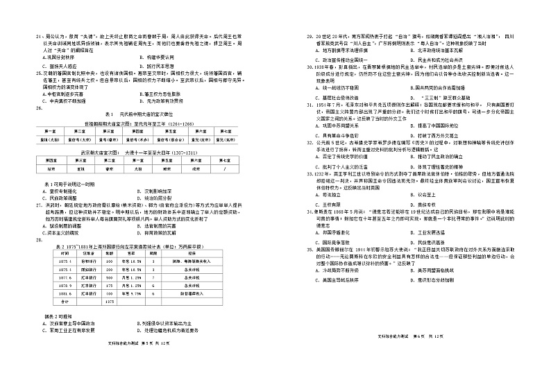 05，2023届安徽省马鞍山市高三上学期第一次教学质量监测文综试题第3页