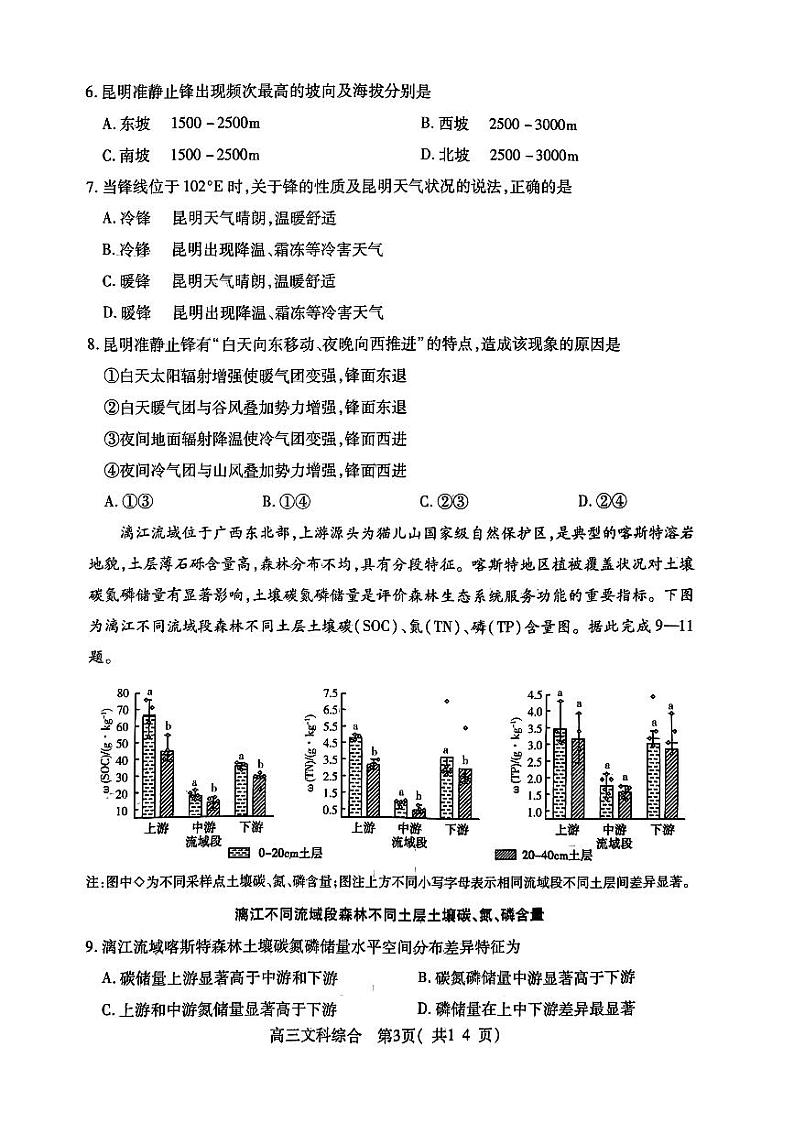 2024河南省许平洛济四市高三上学期第二次质量检测试题文综PDF版含答案第3页