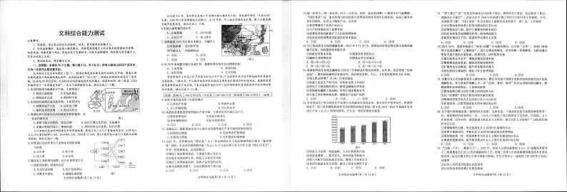 四川绵阳市2024高三文科综合二诊试卷及答案01