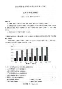 2024河南省中原名校高三下学期3月联考试题文综PDF版无答案