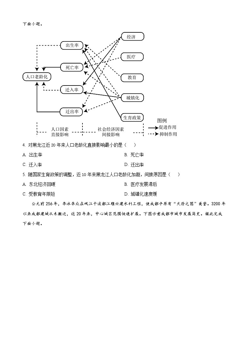 四川省绵阳市2024届高三上学期第二次诊断性考试文综试卷（Word版附解析）02
