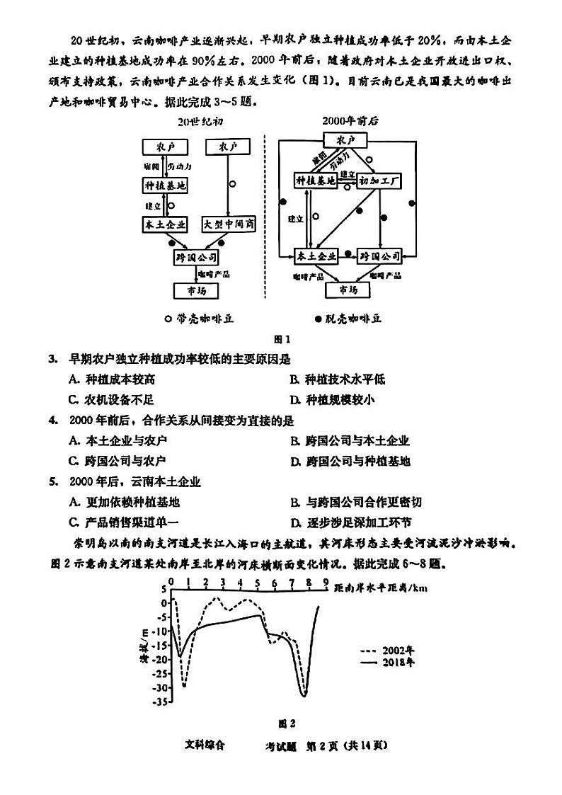 2024届四川省成都市高三二诊考试-文科综合第2页