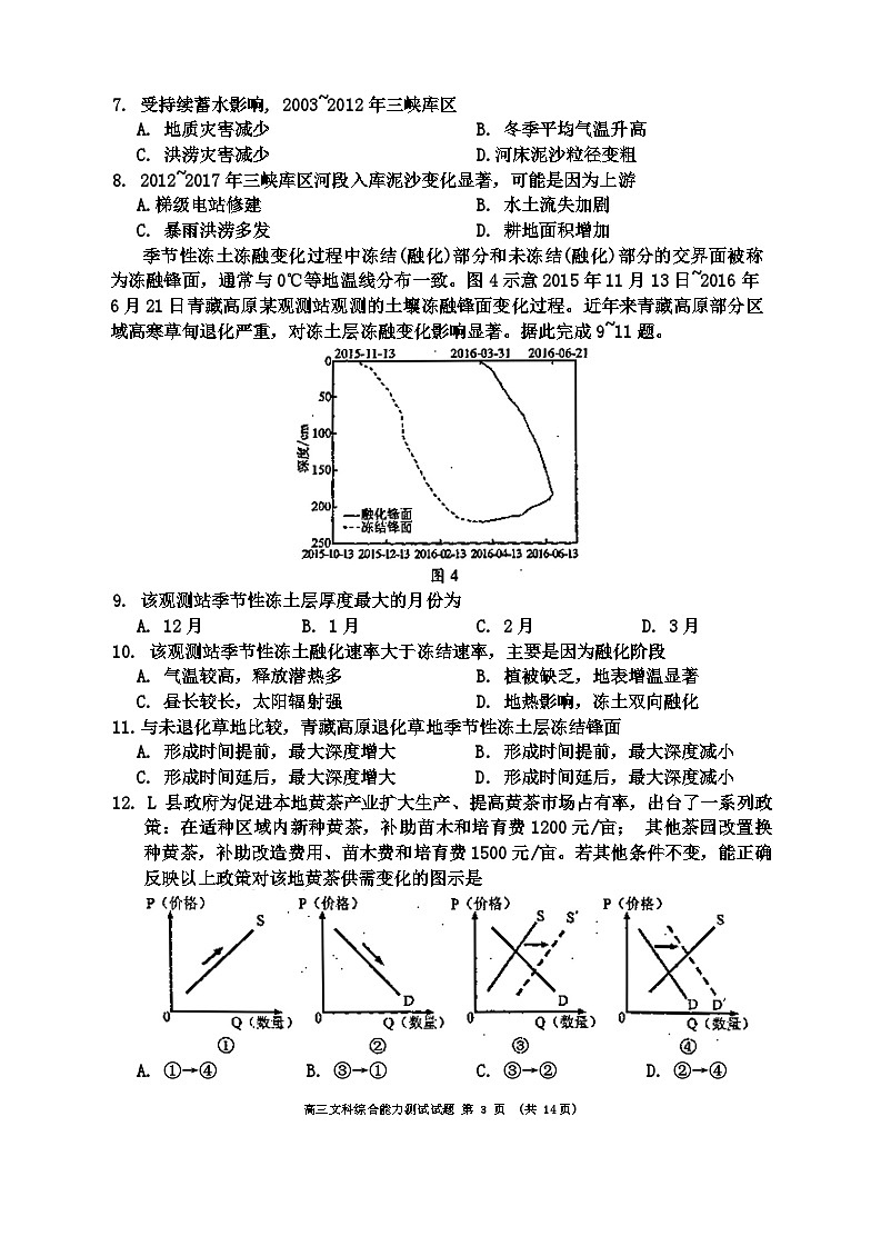 四川省成都市蓉城名校联盟2024届高三下学期第二次联考文综试卷（Word版附答案）03