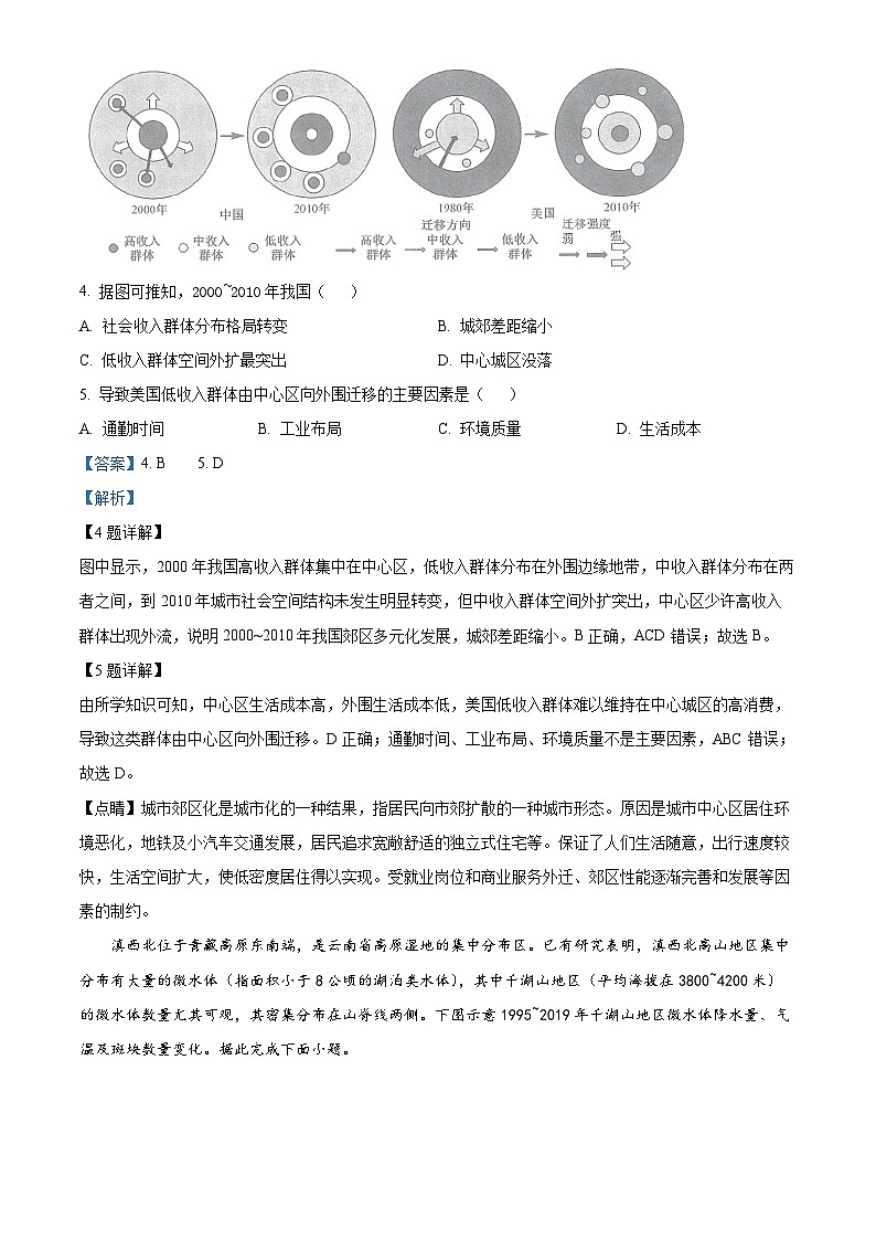 2024届全国高考冲刺押题（一）文综地理试题（原卷版+解析版）03