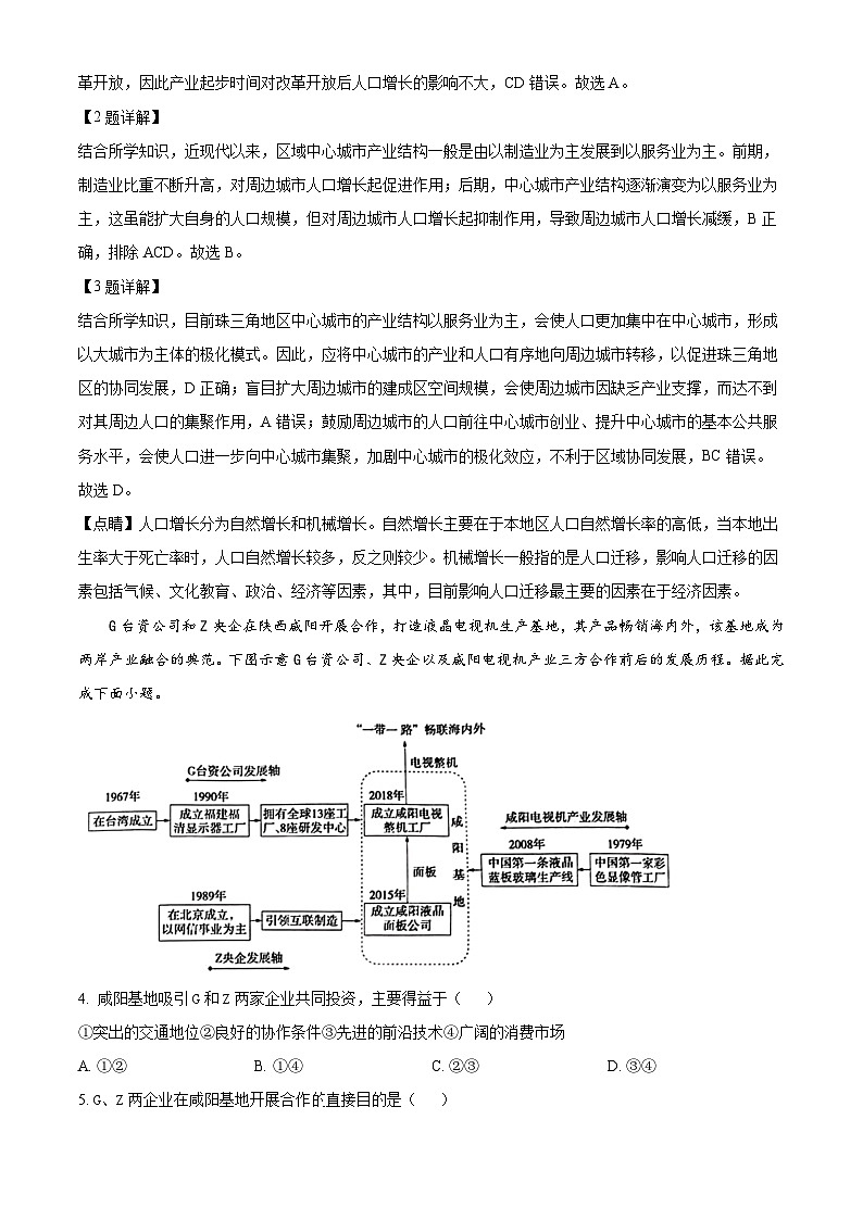 2024届西藏自治区拉萨市高三下学期第二次模拟考试文综地理试题（原卷版+解析版）02