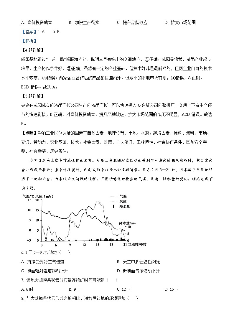 2024届西藏自治区拉萨市高三下学期第二次模拟考试文综地理试题（原卷版+解析版）03