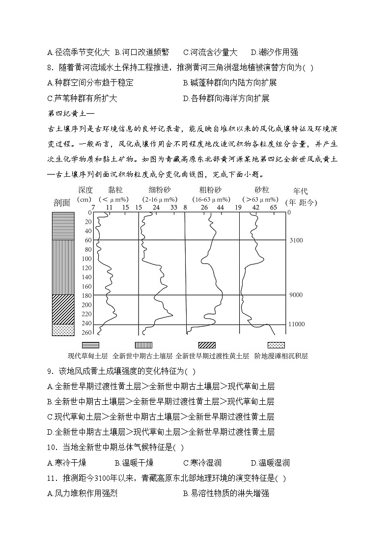 新疆维吾尔自治区2024届高三下学期第二次适应性检测（二模）文综高中地理试卷(含答案)03