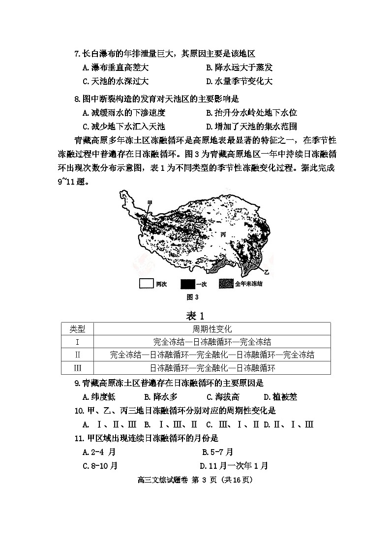2024届河南省郑州市高三下学期第三次质量预测文科综合试题第3页