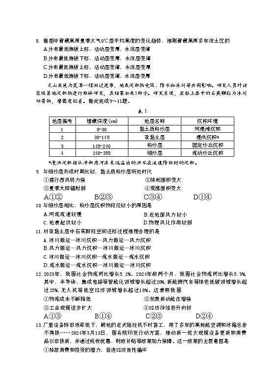 2024届四川省成都市高三下学期三诊考试文科综合试题+第3页