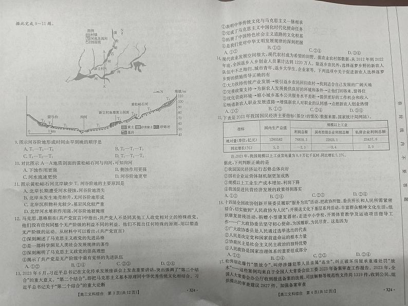 新疆名校联盟2024届高三下学期二模试题文综PDF版含解析02