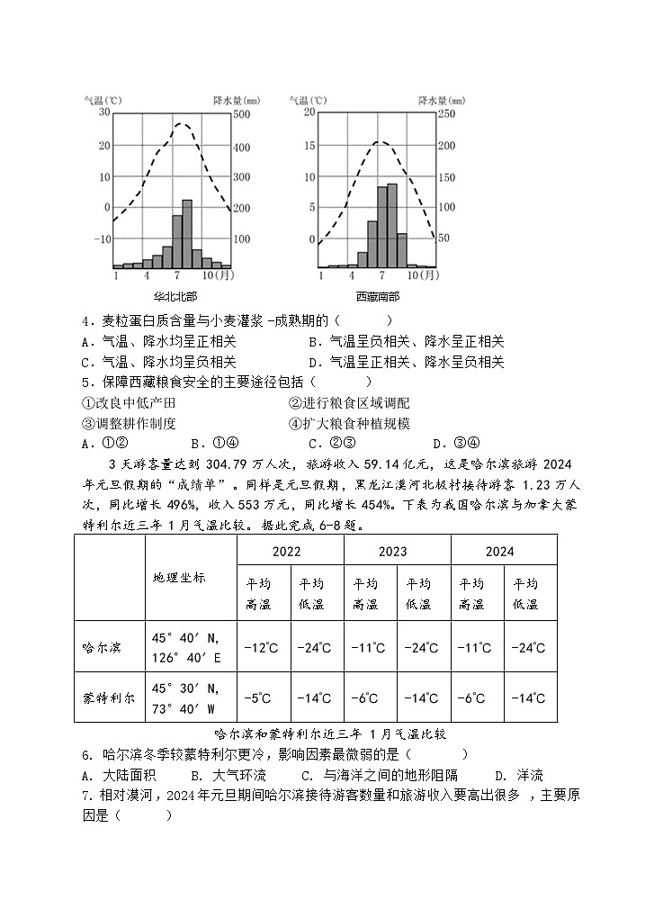 宁夏石嘴山市第三中学2024届高三下学期三模试题文综Word版含解析第2页