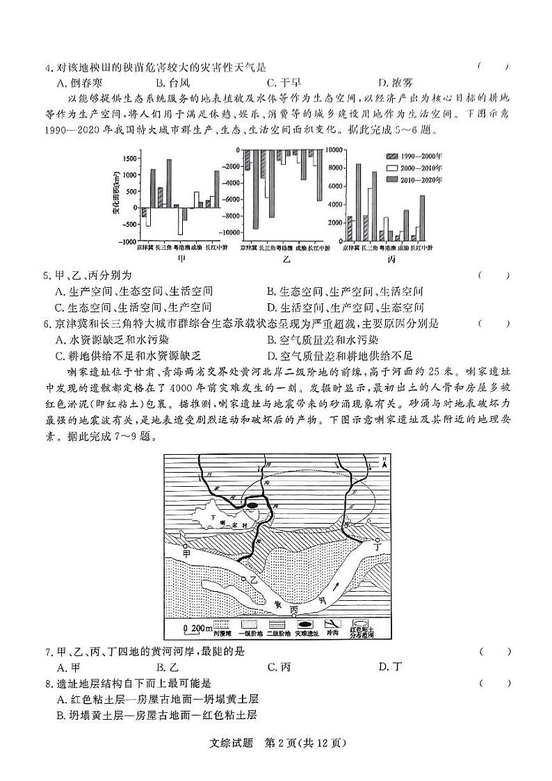 2024届河南省青桐鸣高三5月大联考-文综试题（含答案）02