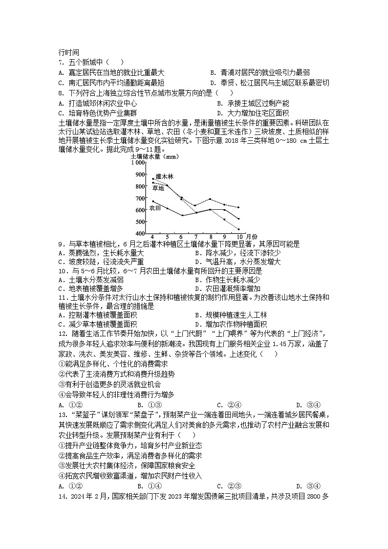 2024年高考压轴卷——文综试题（全国甲卷）Word版含解析第3页