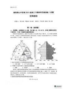 2024届四川省绵阳南山中学高三下学期高考仿真演练(一)文科综合试题