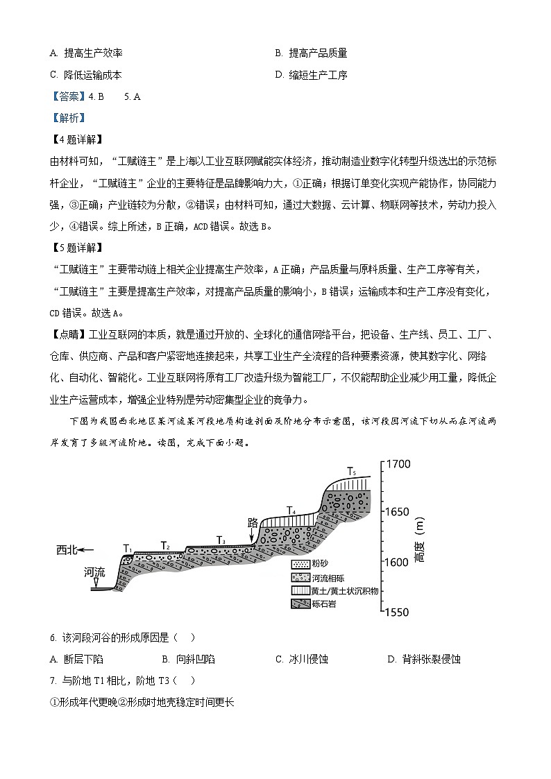 2024届河南省顶级名校高三考前全真模拟考试（一）文综地理试题（教师版）第3页