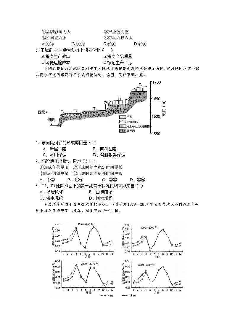河南省顶级名校2024届高三下学期考前全真模拟考试（一）文综试卷（Word版附答案）02