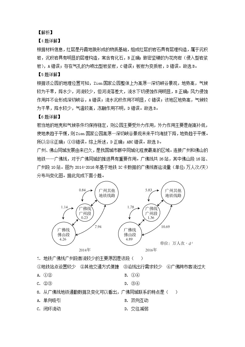 2024届陕西省西安市周至县高三上学期第一次模拟考试文综地理试卷(解析版)第3页