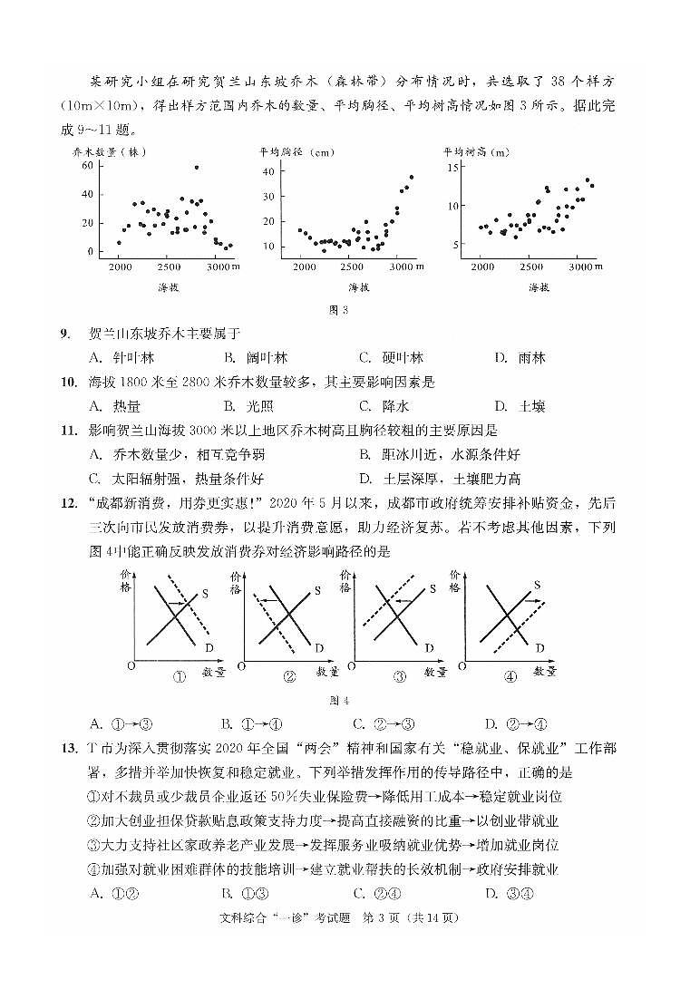 四川省成都市2021届（2018级）高中毕业班第一次诊断性检测 文科综合（PDF版含答案）03
