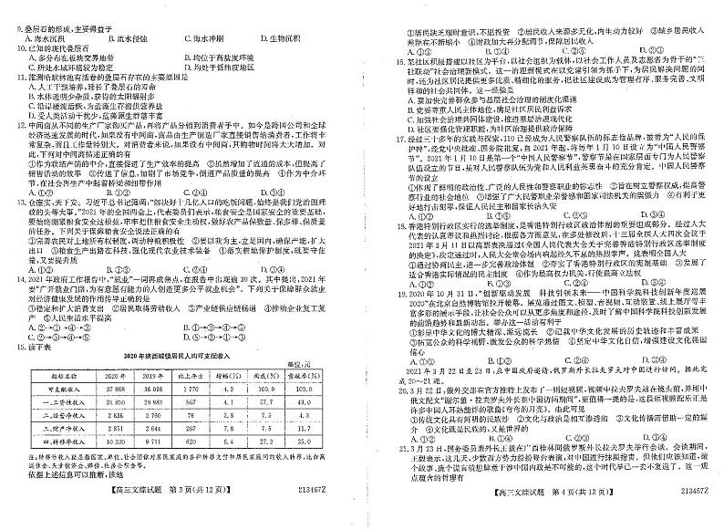 黑龙江省齐齐哈尔2021高三三模：文综卷+答案（PDF版）02