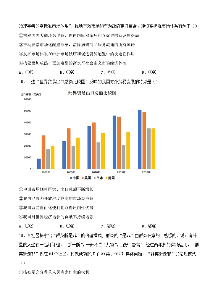 2021届全国卷Ⅱ高考压轴卷 文综（含答案）第2页