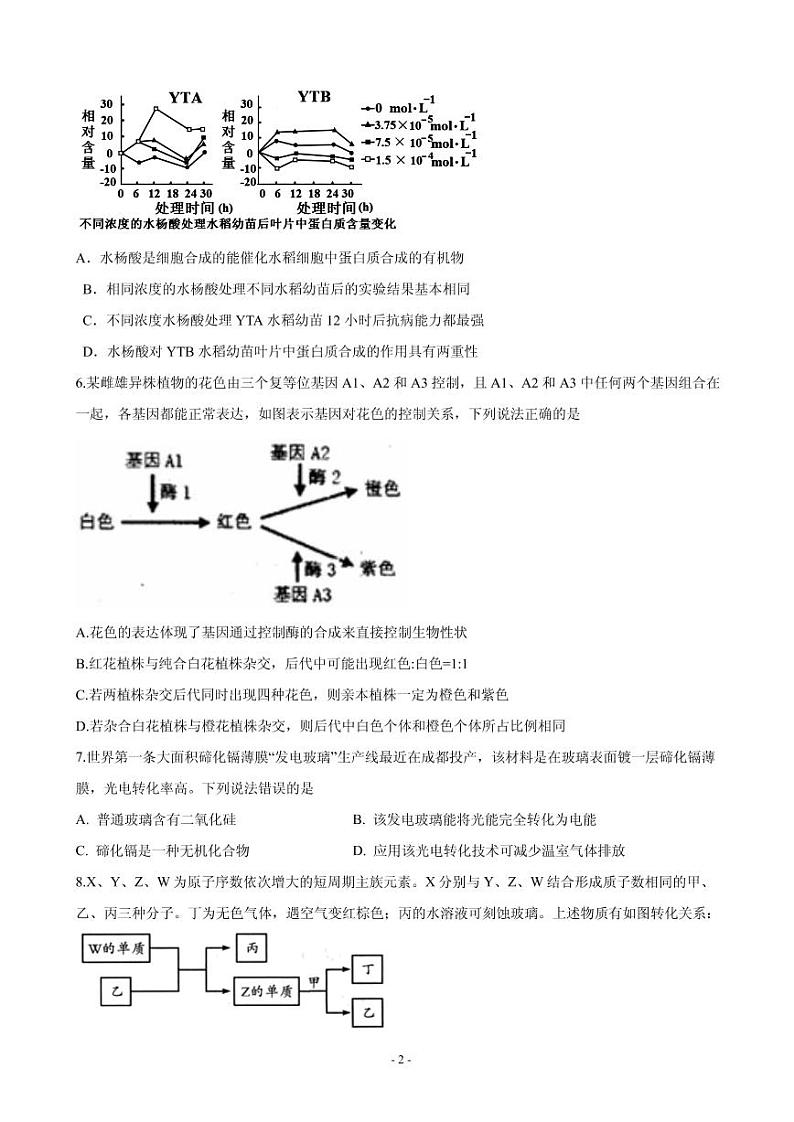 2020届四川省棠湖中学高三上学期开学考试理科综合试题（PDF版）第2页