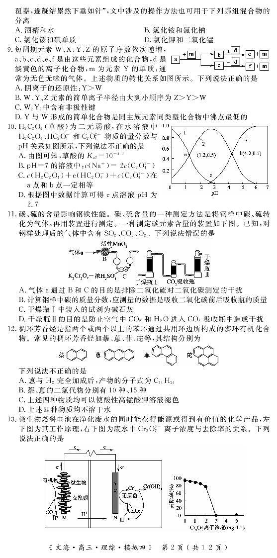 2020届湖北省黄冈八模系列高三模拟测试（四）理科综合试题 PDF版第2页