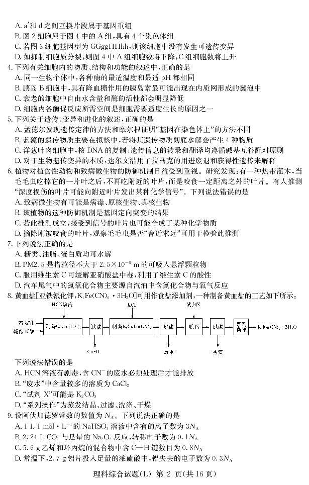 (本校)六校联考(理综)（演练）第2页