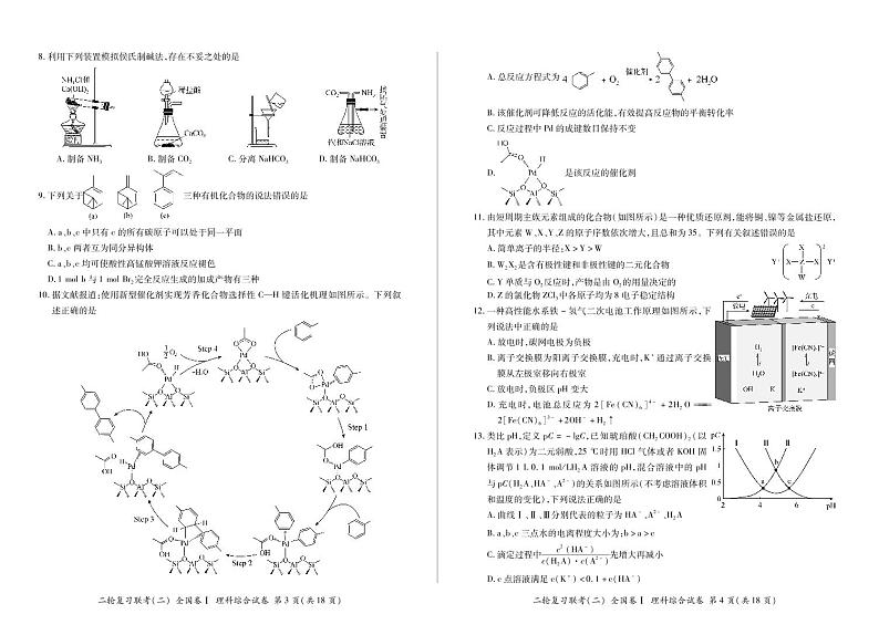 2021届河南省高三二轮复习联考（二）理综试题 PDF版第2页