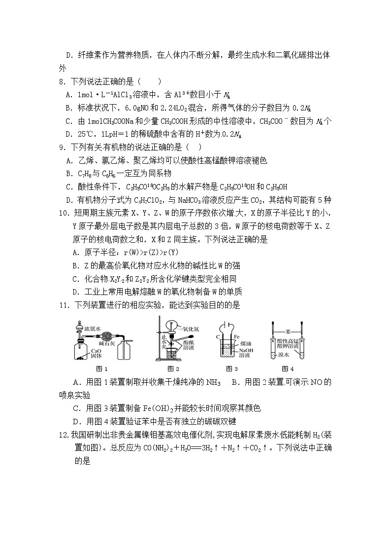 四川省眉山市仁寿第一中学校南校区2021-2022学年高三上学期入学考试理综试题（word有答案）第3页